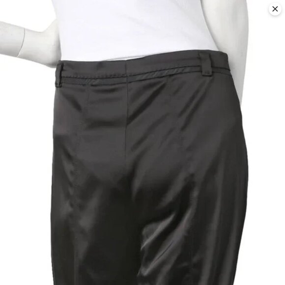 Hugo Boss Satin Straight Leg Dress Pants Black Trousers Party Fancy Classic - Picture 14 of 16